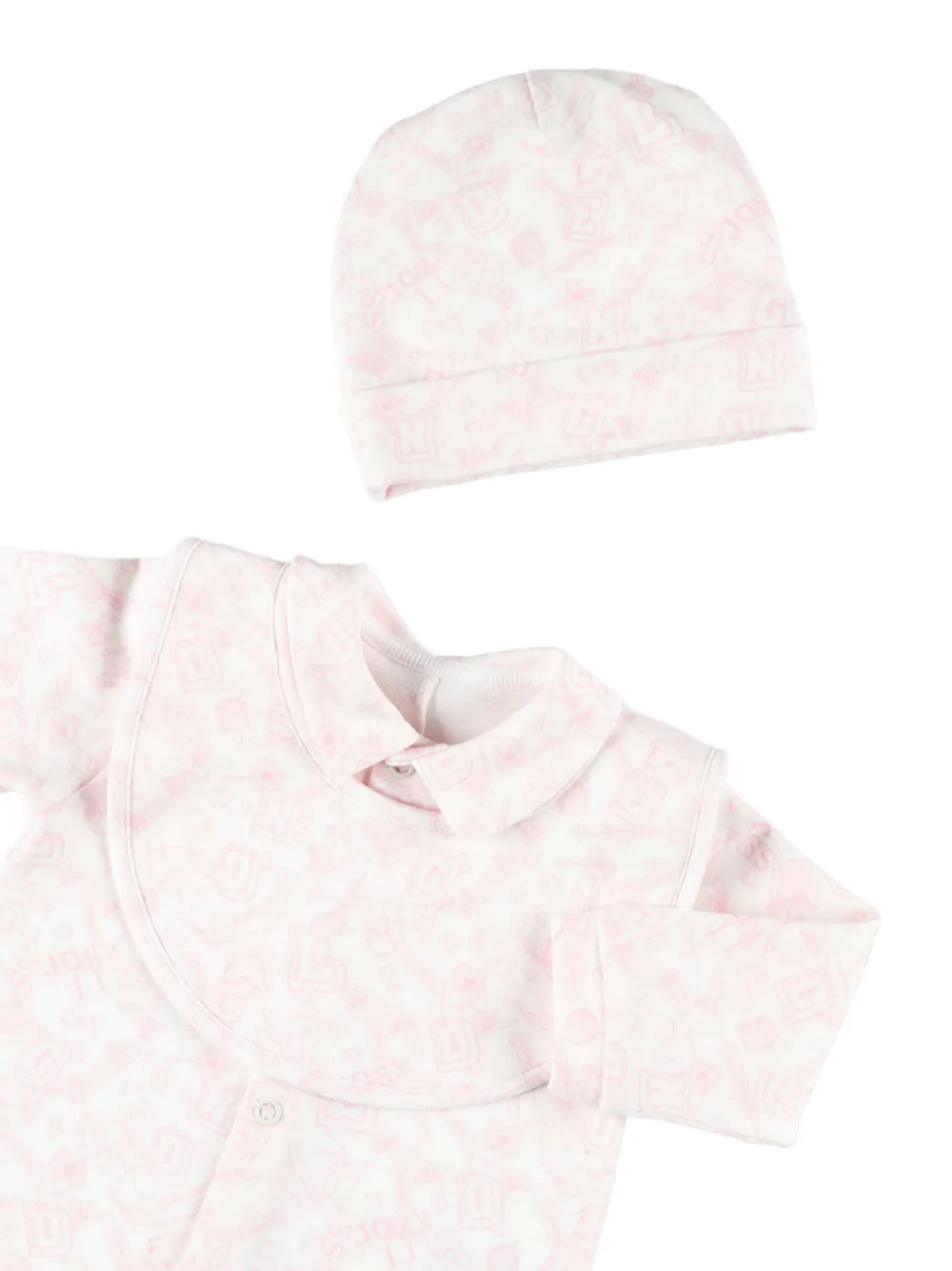 Golden Goose Kids Driedelig pyjamaset met kraag en print Wit