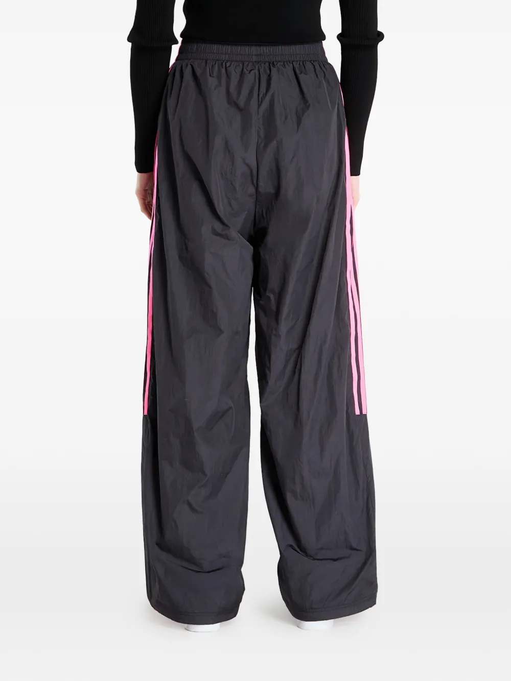adidas Adiclor oversized gestreepte broek Zwart