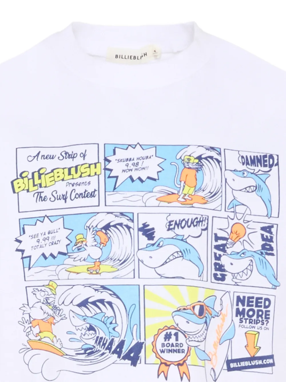 Billieblush T-shirt met print en korte mouwen Wit