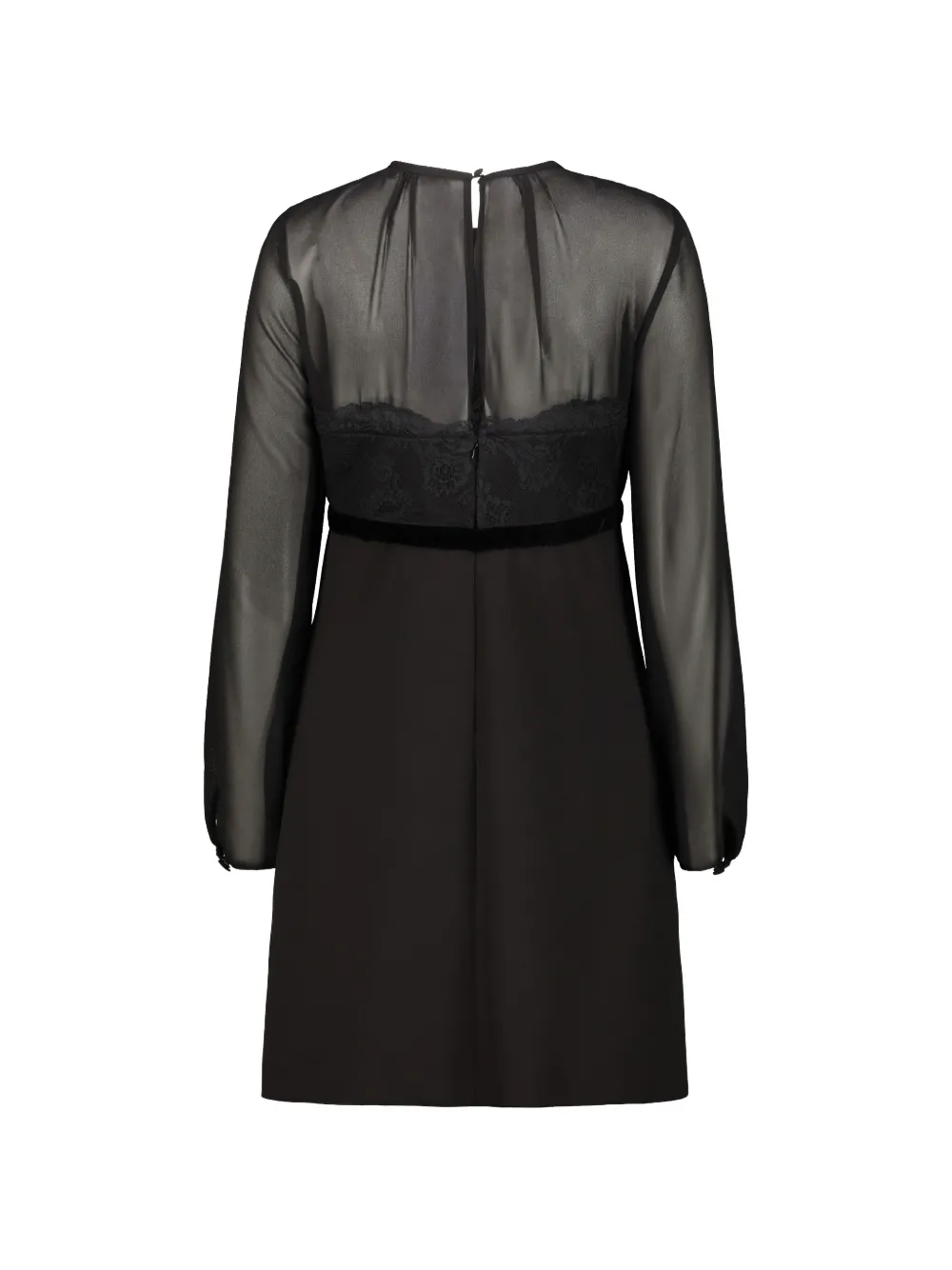  Drhope Flower-lace Mini Dress - Black 