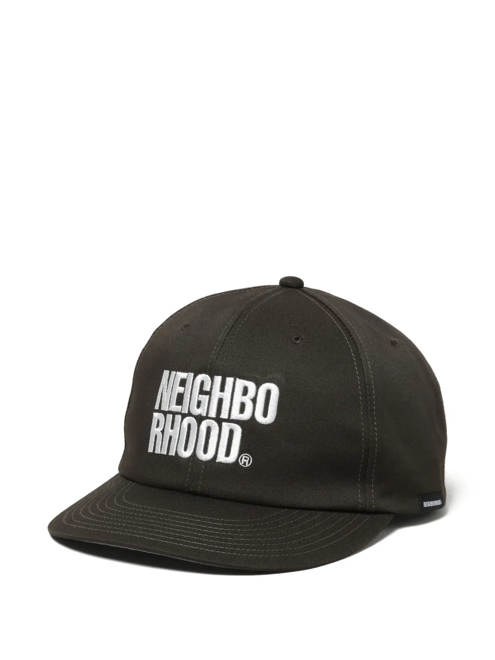 Neighborhood embroidered cotton cap - Marrone