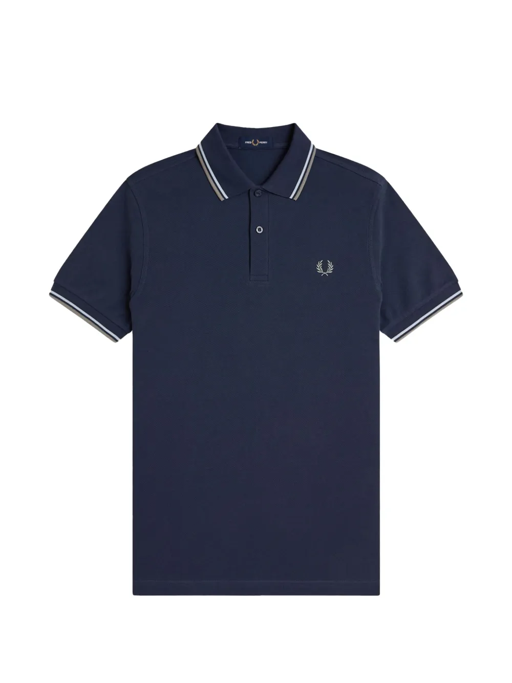 Fred Perry striped-detail polo shirt - Blu