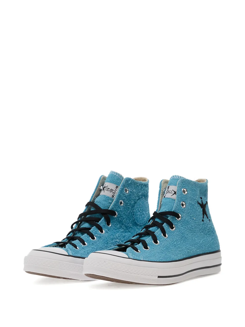 Converse x Stussy Chuck 70 star-detail high-top sneakers Blauw