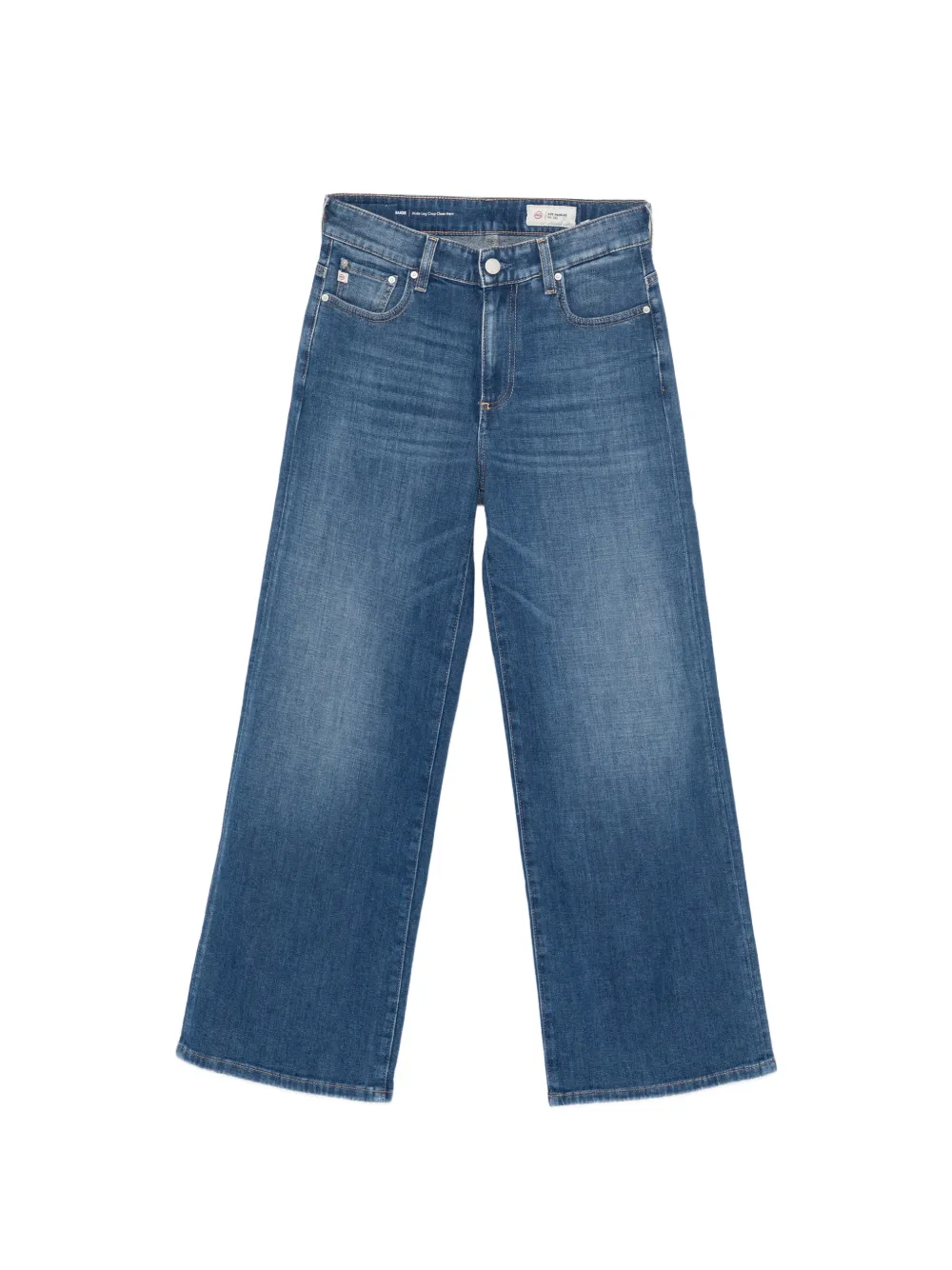 AG Jeans Jeans crop Saige a gamba ampia - Blu