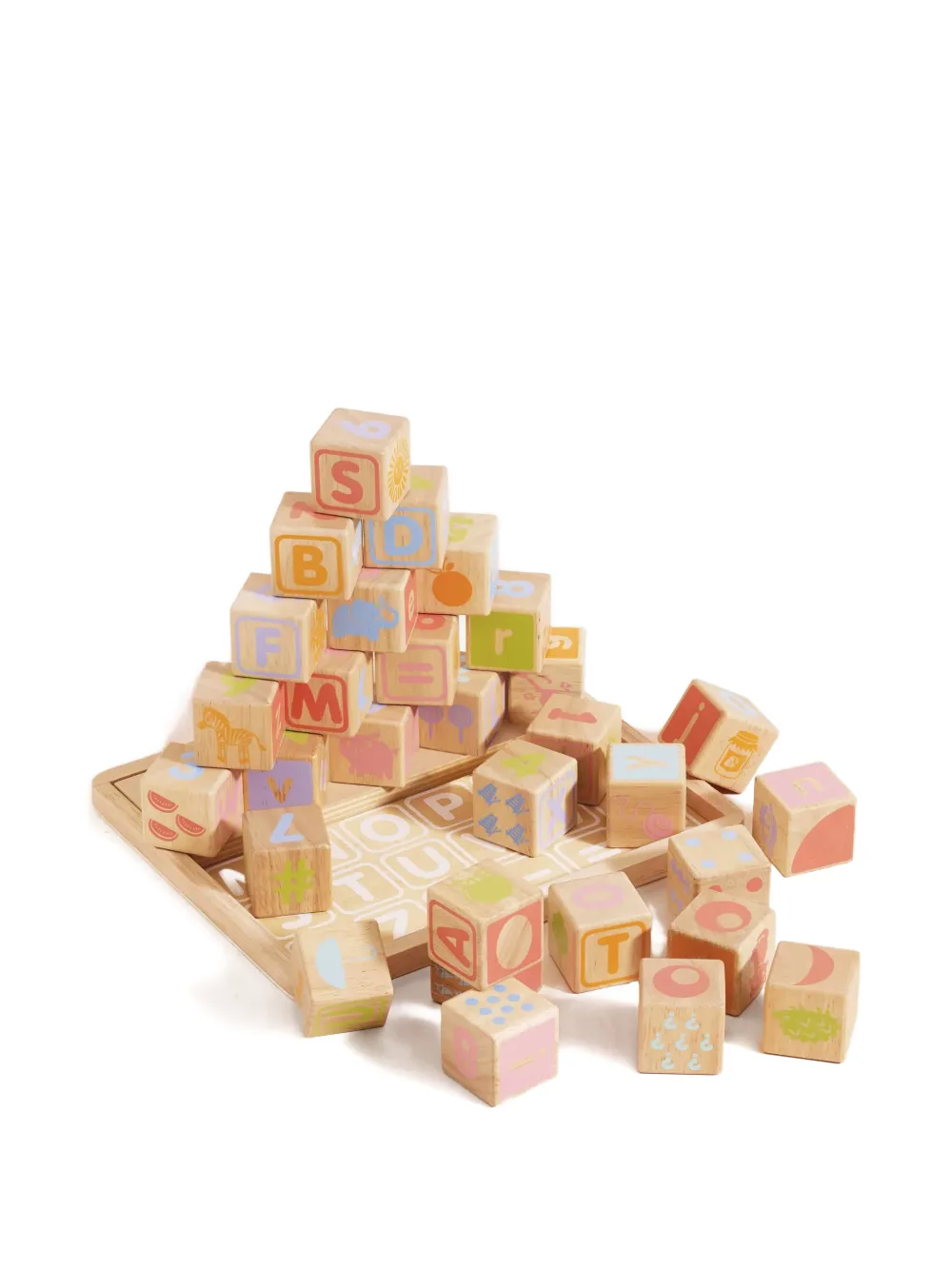  Le Toy Van Alphabet-learning Blocks - Brown 
