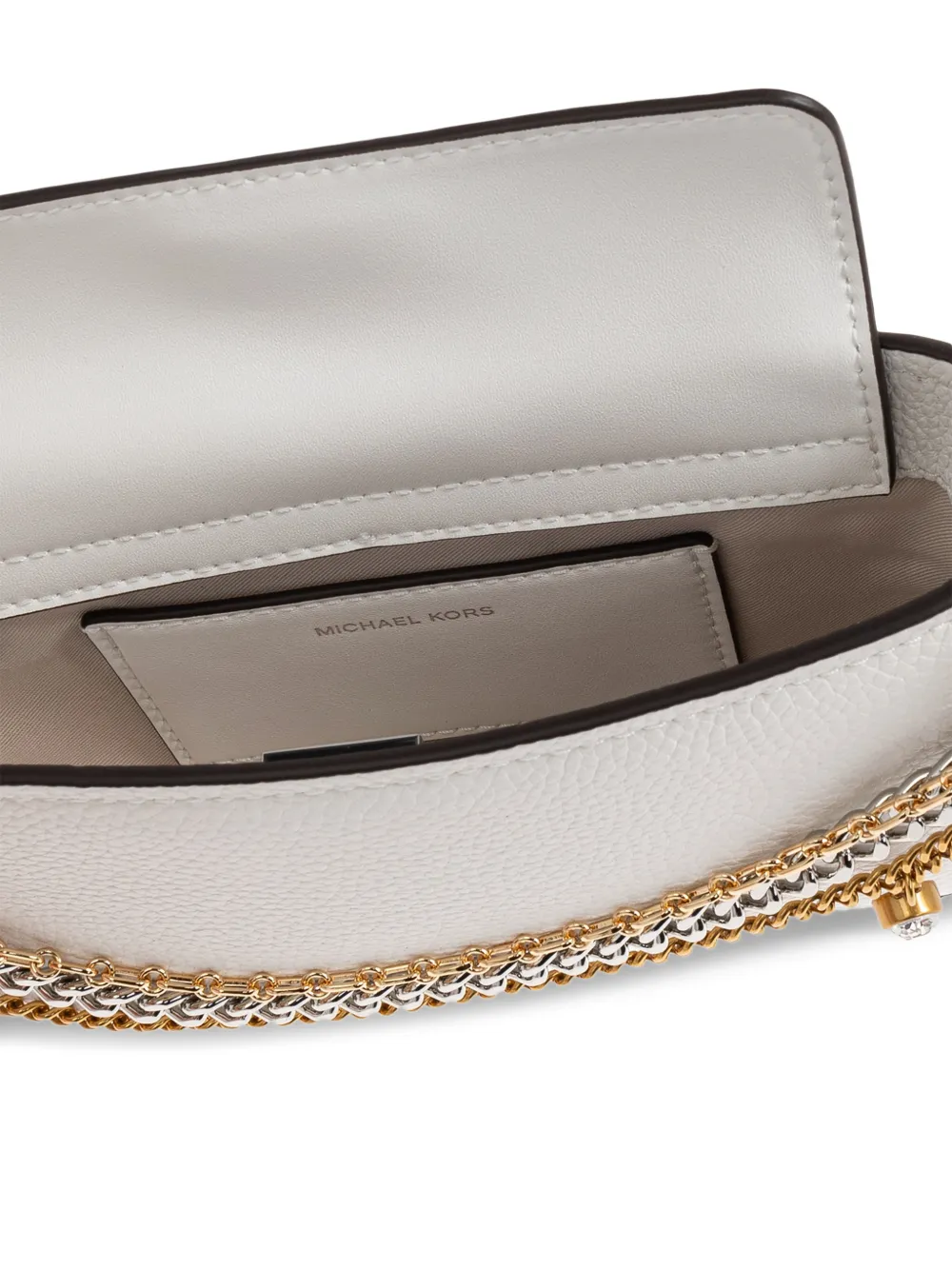 Michael Kors Schoudertas met hart-bedel en ketting Wit