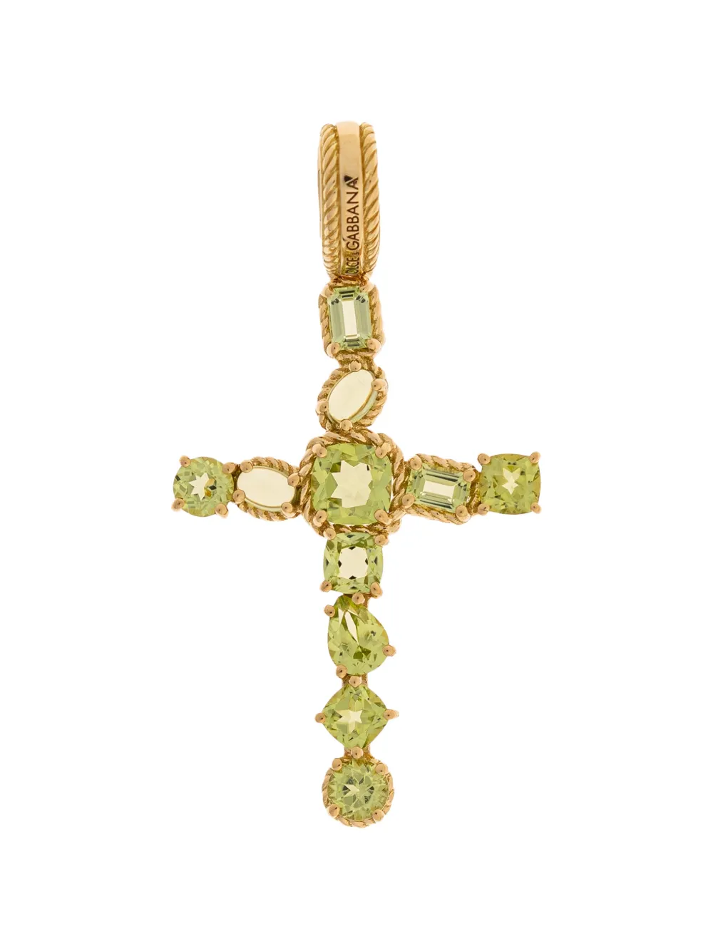 Dolce & Gabbana cross textured detailing necklace - Oro