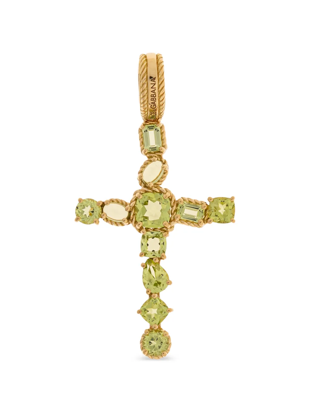 Dolce & Gabbana cross textured detailing necklace - Oro