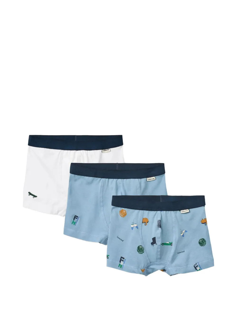 Liewood graphic waistband boxers set of three - Blu