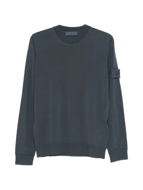 Stone Island logo-patch crew-neck sweater