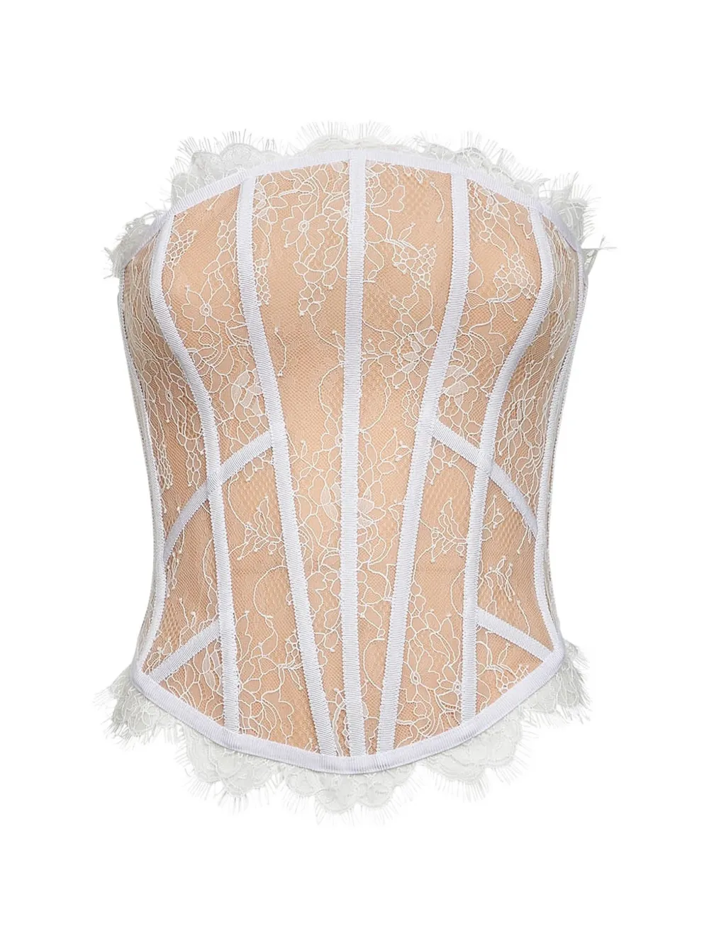 Giuseppe Di Morabito scalloped strapless corset - Toni neutri