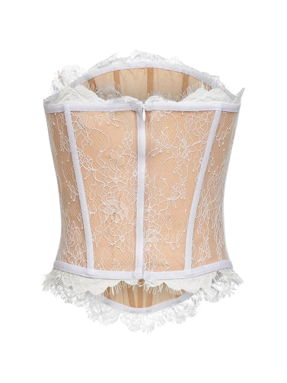 Giuseppe Di Morabito Scalloped Strapless Corset - Neutrals 