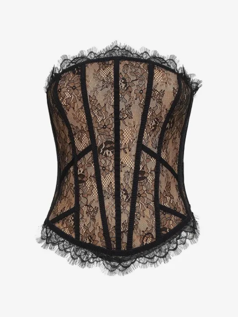 Giuseppe Di Morabito top strapless con diseño festoneado