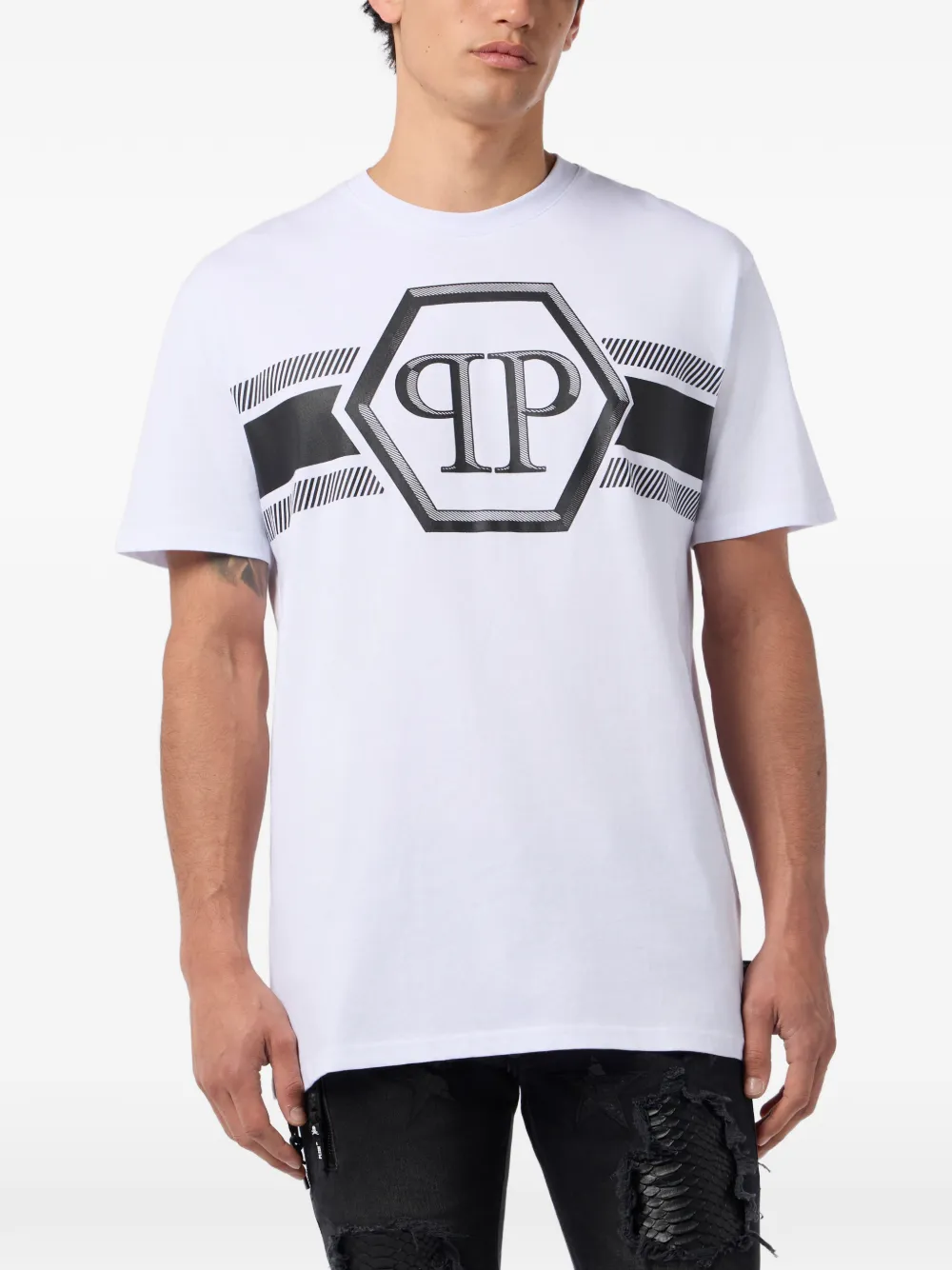 Philipp Plein T-shirt met logo Wit