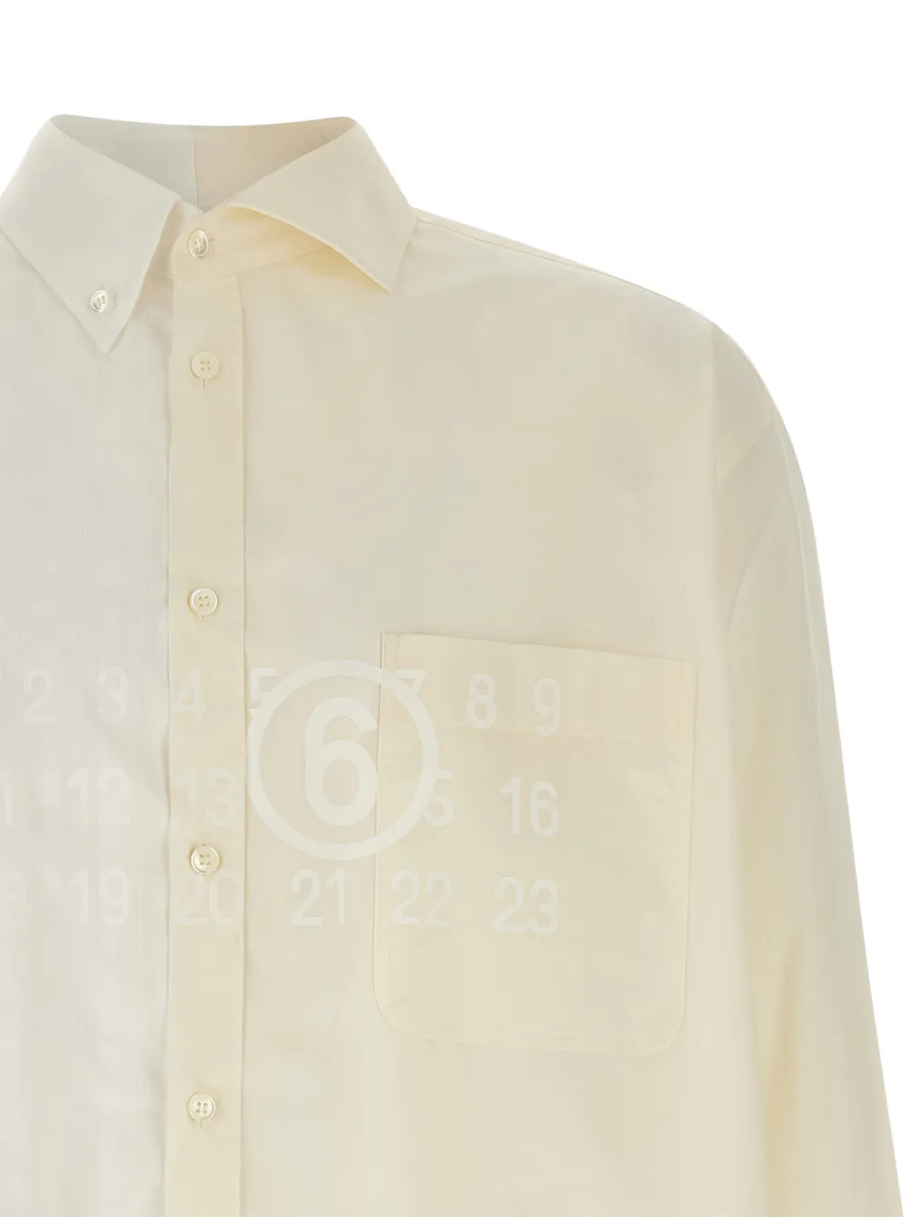 MM6 Maison Margiela Overhemd met vlakken Wit