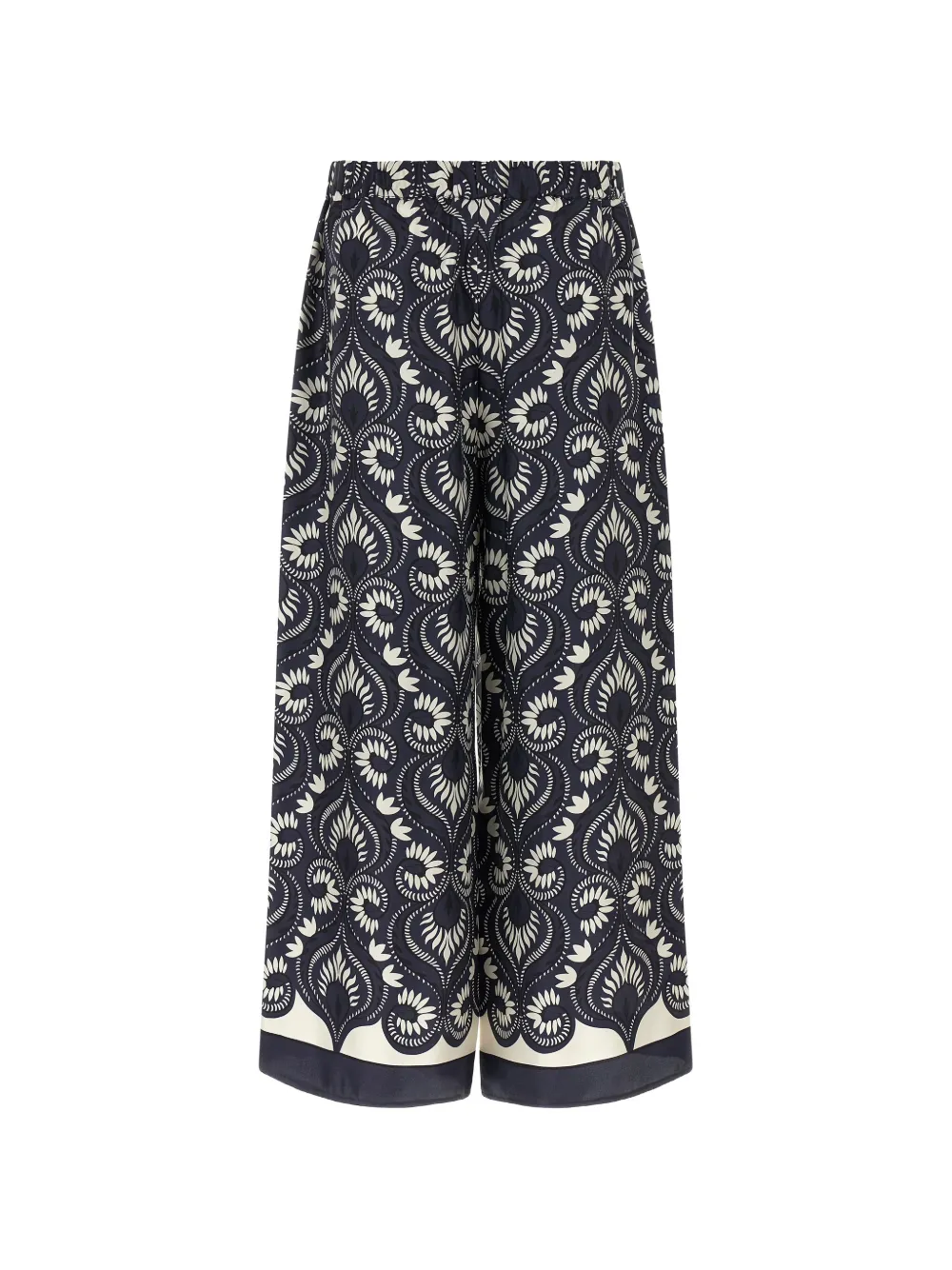  Weekend Max Mara Motif Print Palazzo Pants - Blue 