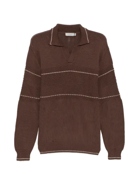 Canali striped V-neck jumper