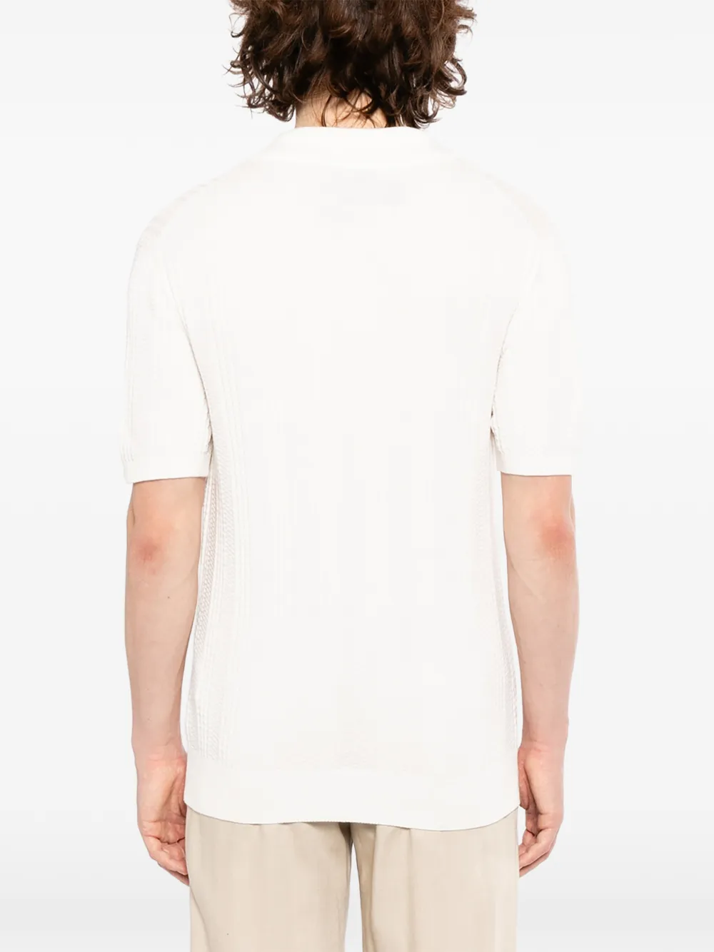 Canali Top met textuur Wit