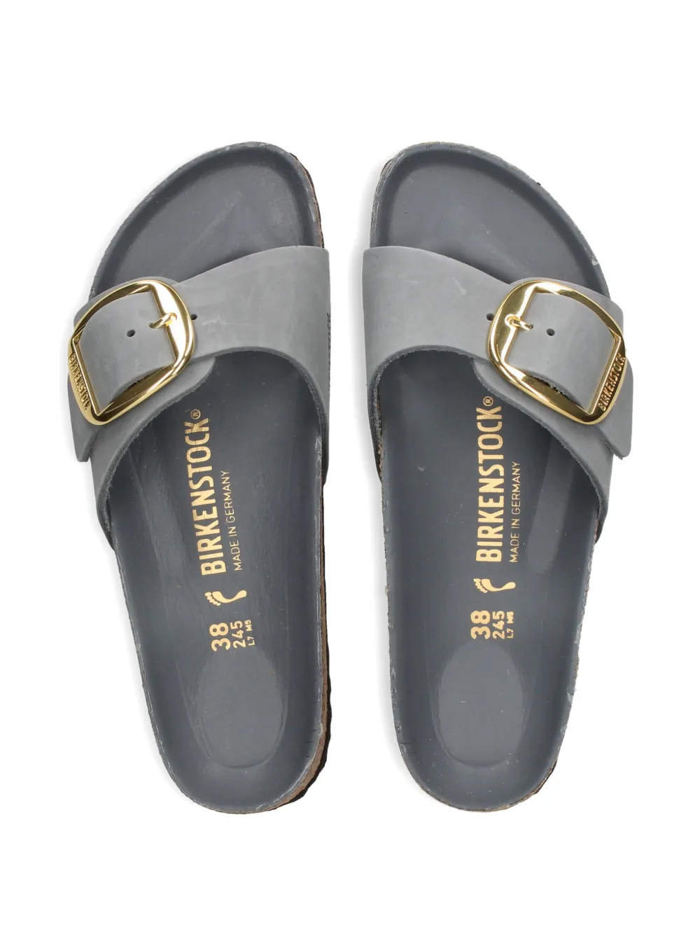 Birkenstock Madrid sandalen met gesp Grijs