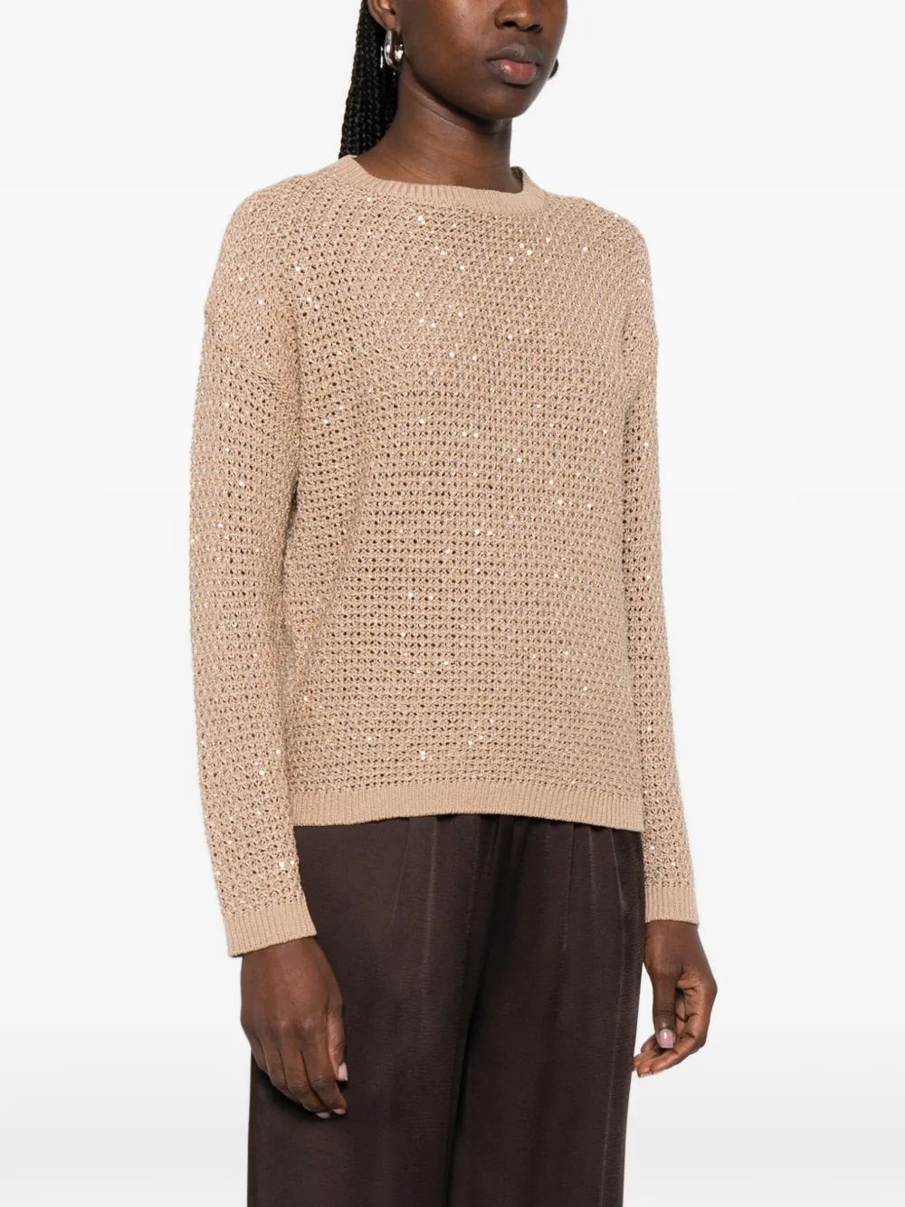Fabiana Filippi Opengebreide trui Beige