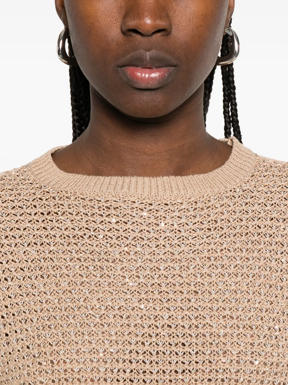 Fabiana Filippi Opengebreide trui Beige