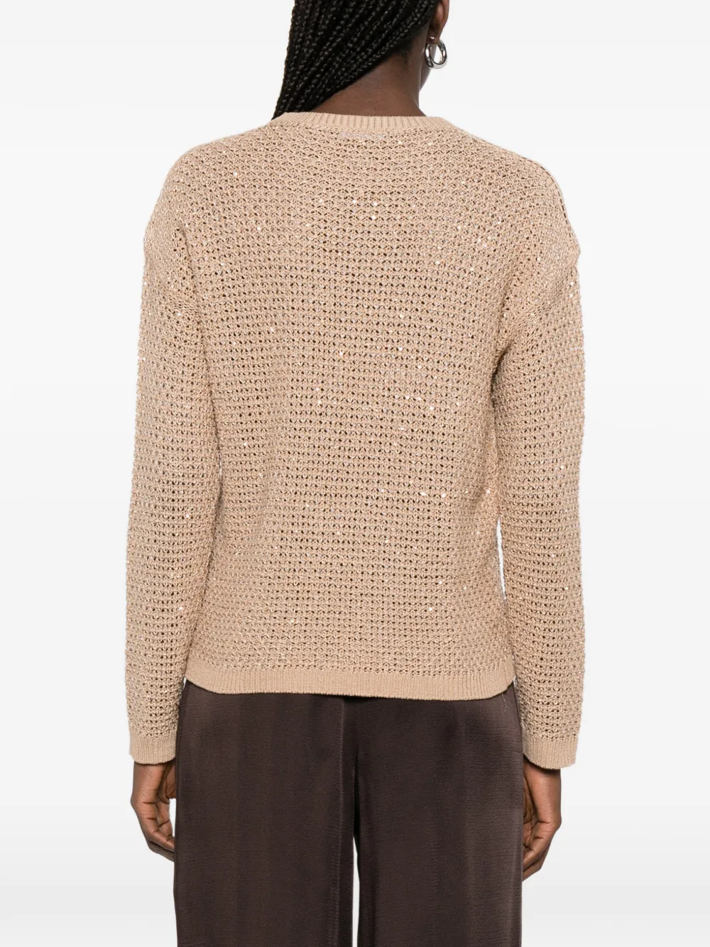 Fabiana Filippi Opengebreide trui Beige