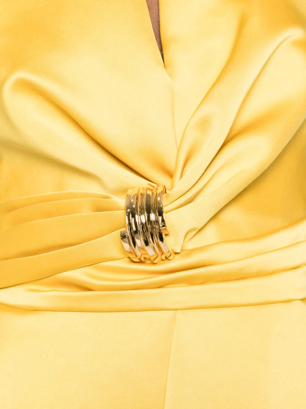 Elisabetta Franchi Mini-jurk met geknoopt detail Geel