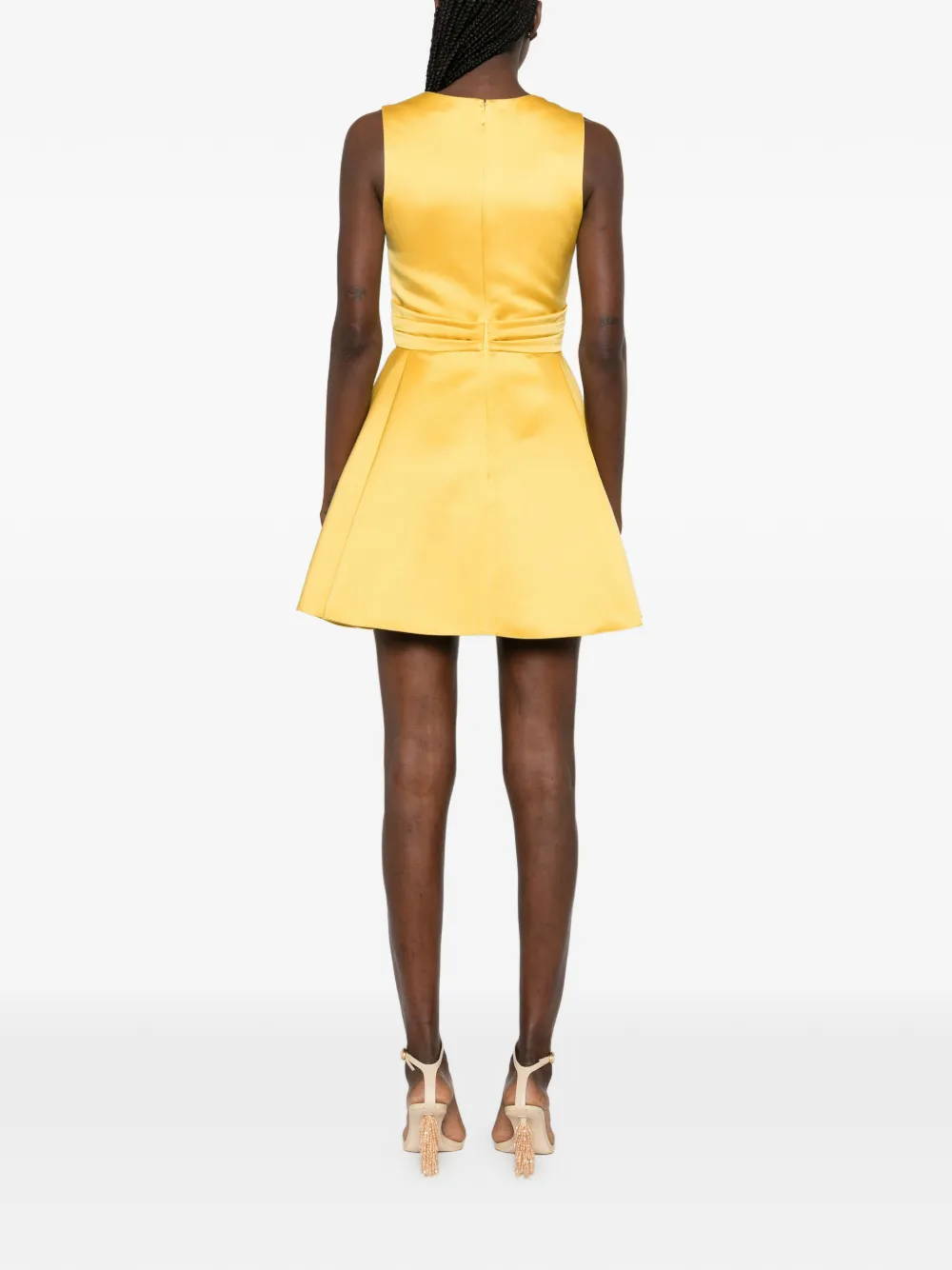 Elisabetta Franchi Mini-jurk met geknoopt detail Geel