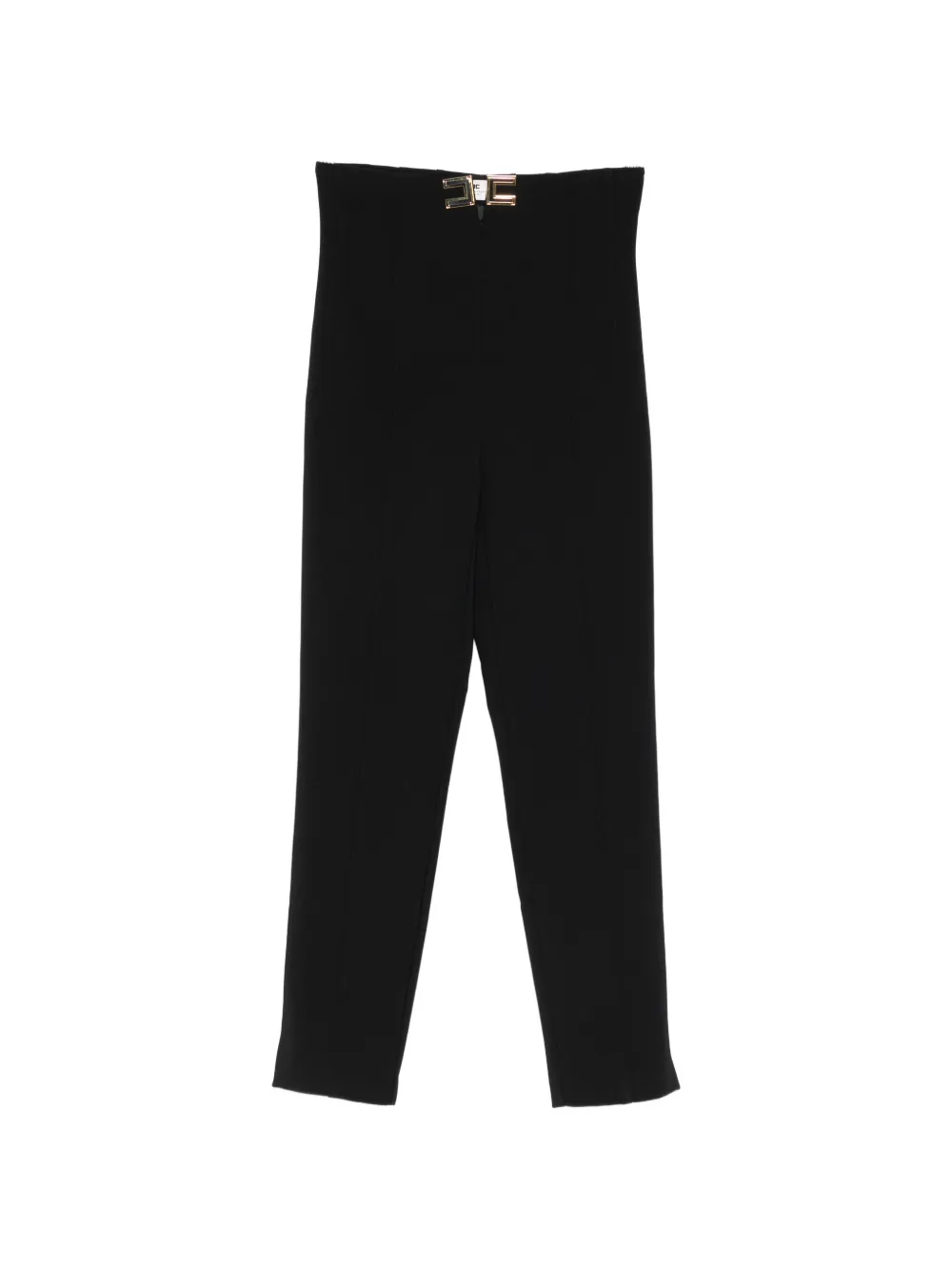 Elisabetta Franchi logo-detail tailored trousers - Nero