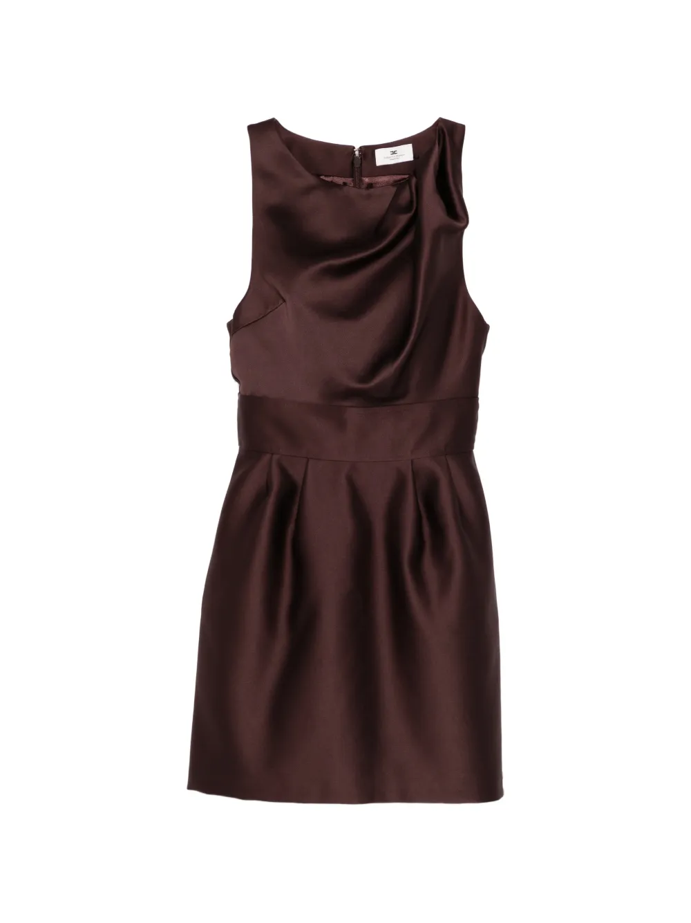 Elisabetta Franchi draped sleeveless mini dress - Marrone