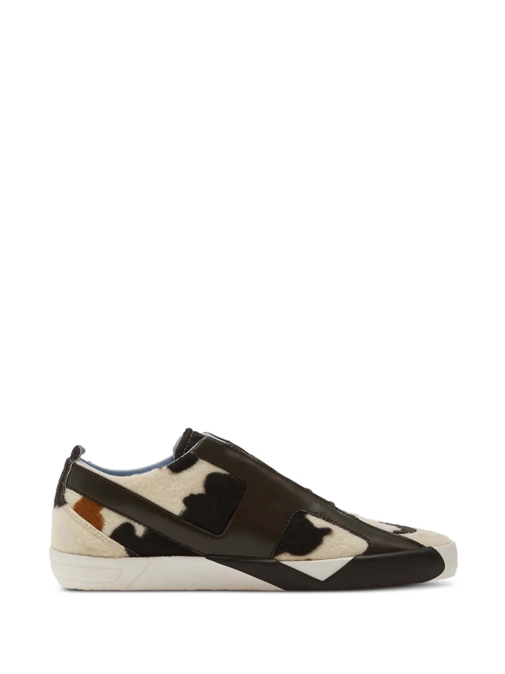 Diesel S-Slante-D Low sneakers met dierenprint Beige