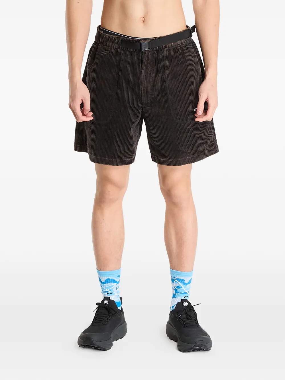 adidas corduroy logo shorts - Marrone