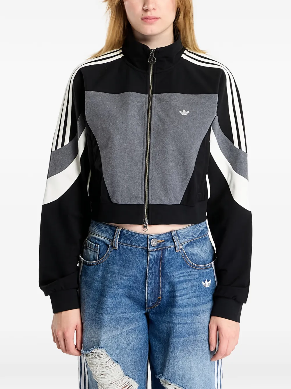 adidas stripe-detail sweatshirt - Nero