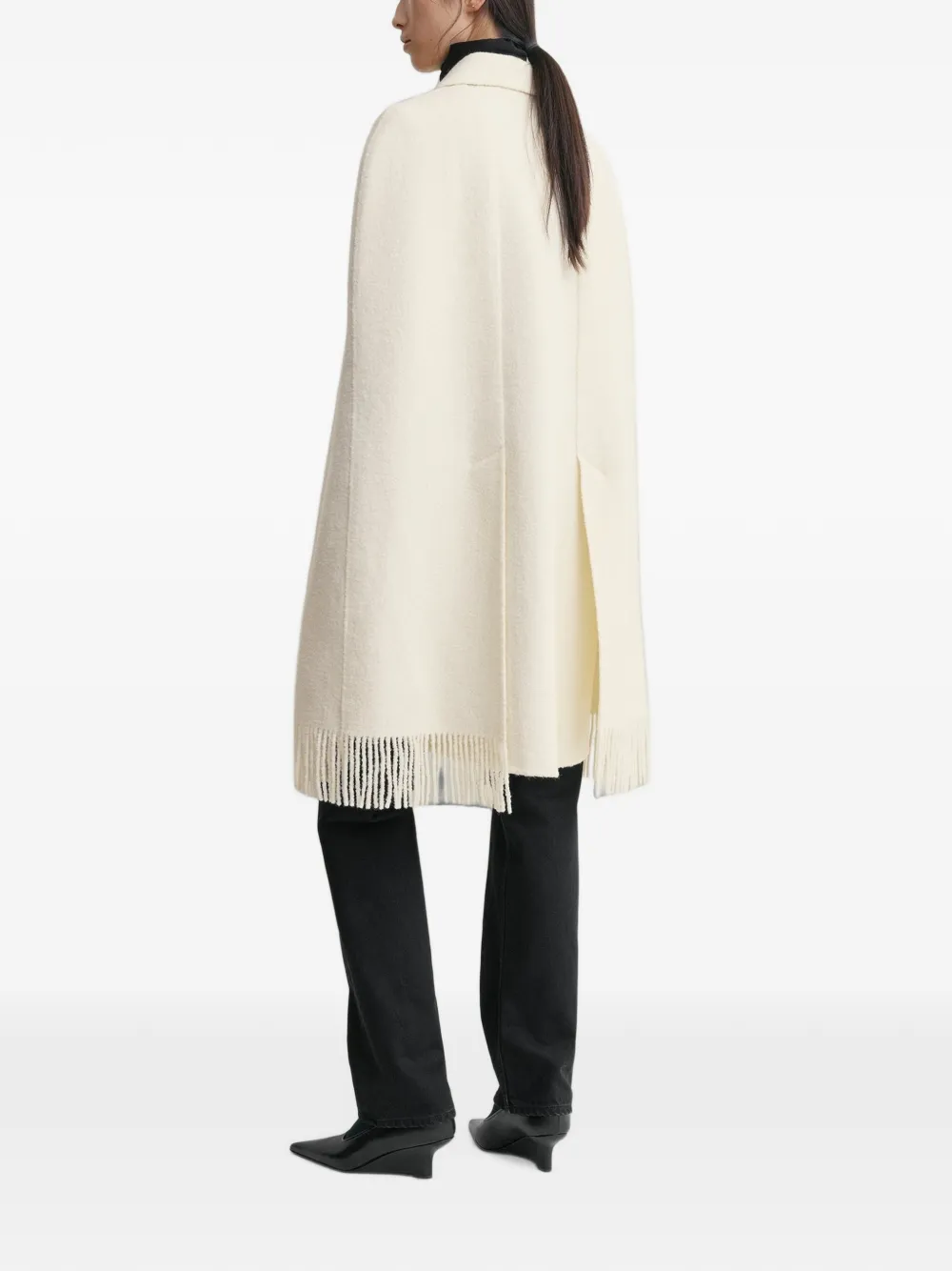 TOTEME Cape met franje Beige