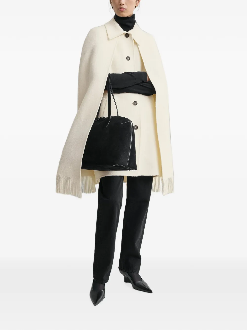 TOTEME Cape met franje Beige