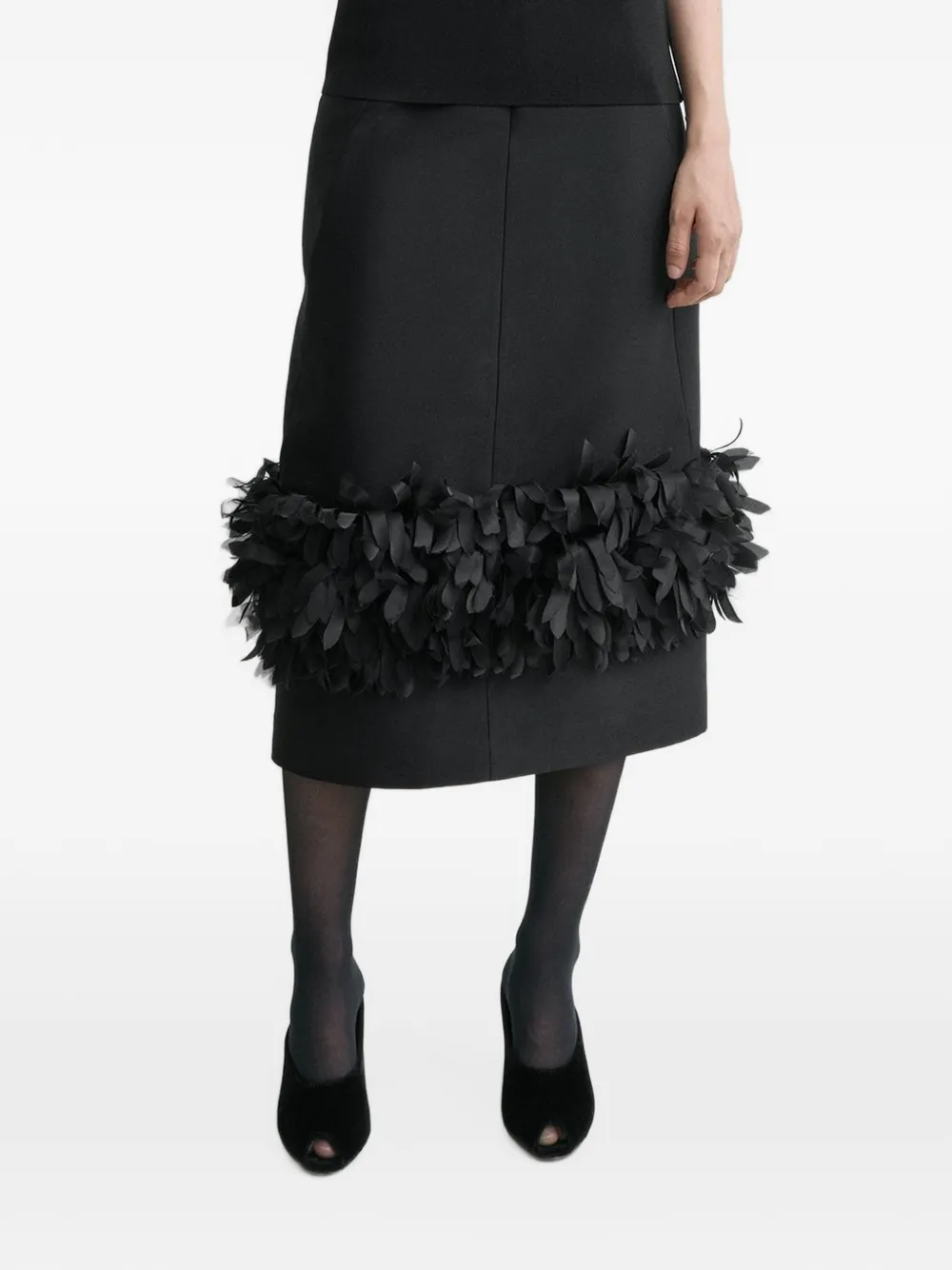 TOTEME petal-panel skirt