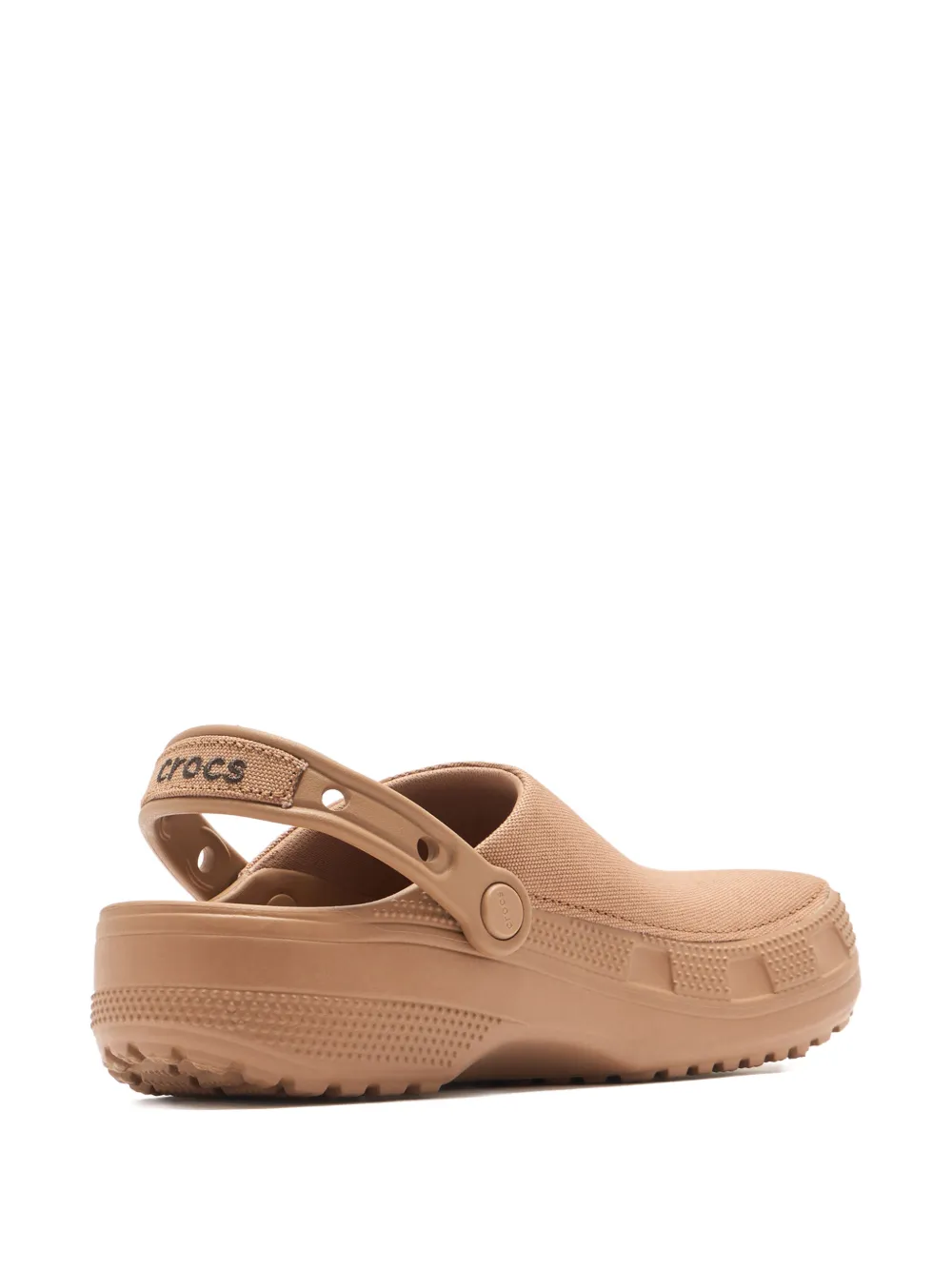 Crocs Slippers met bandje met reliëf Beige