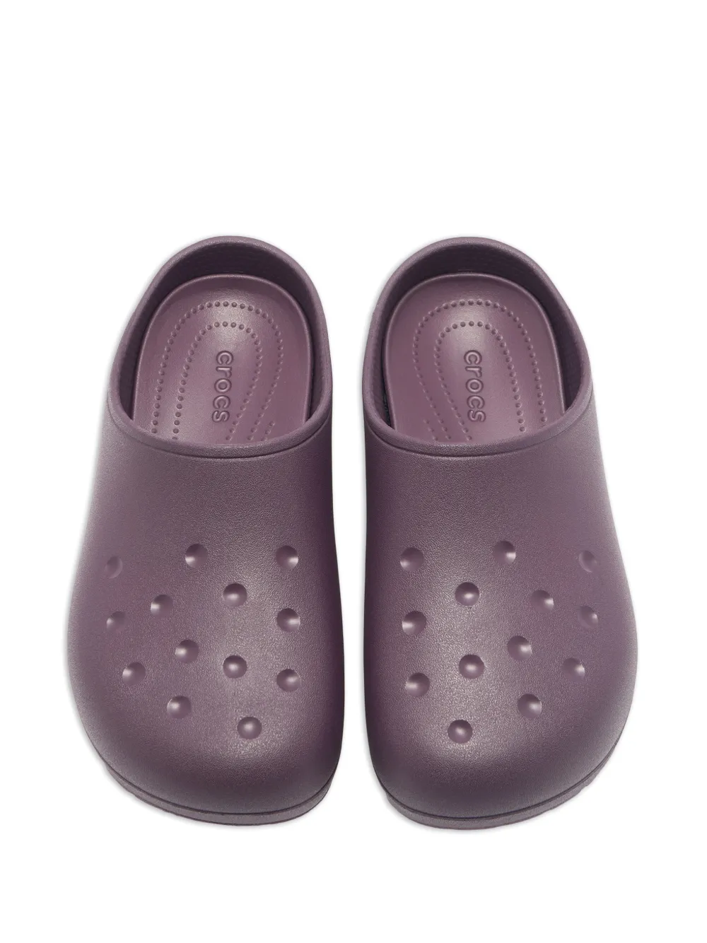 Crocs Classic Quiet Clog slippers met plateauzool en geperforeerde details Paars