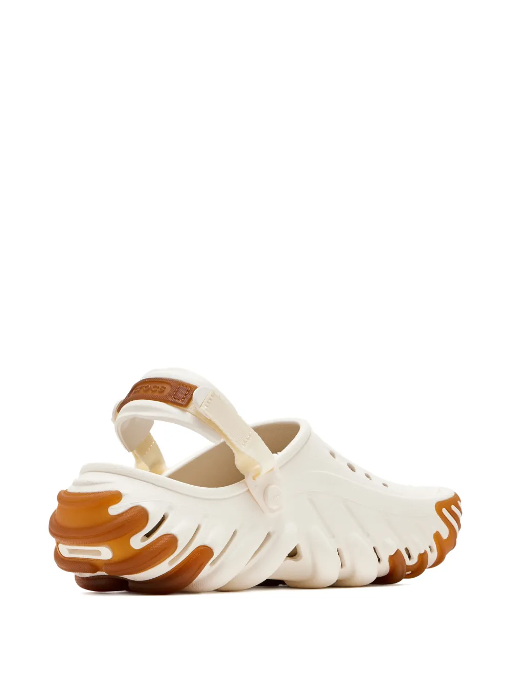 Crocs Echo Icy RO Clog slippers met band Beige