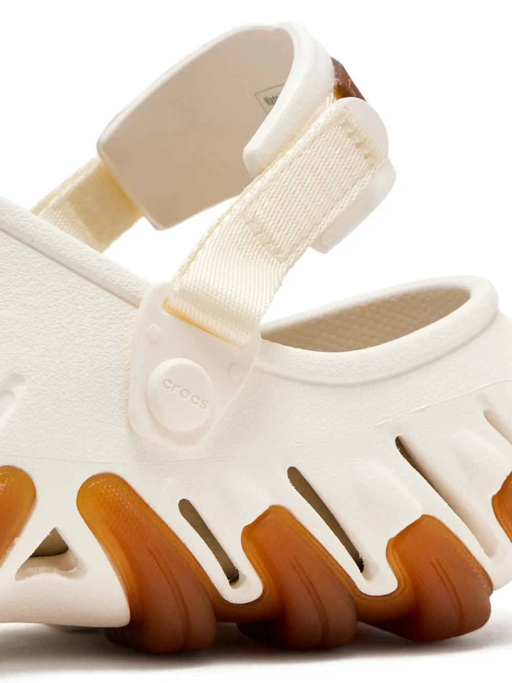 Crocs Echo Icy RO Clog slippers met band Beige