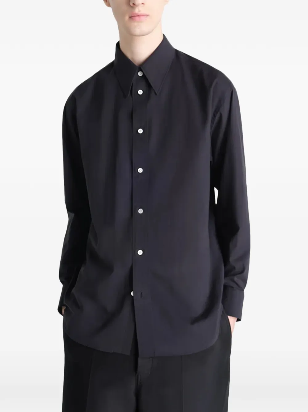 LEMAIRE Button-up overhemd Zwart