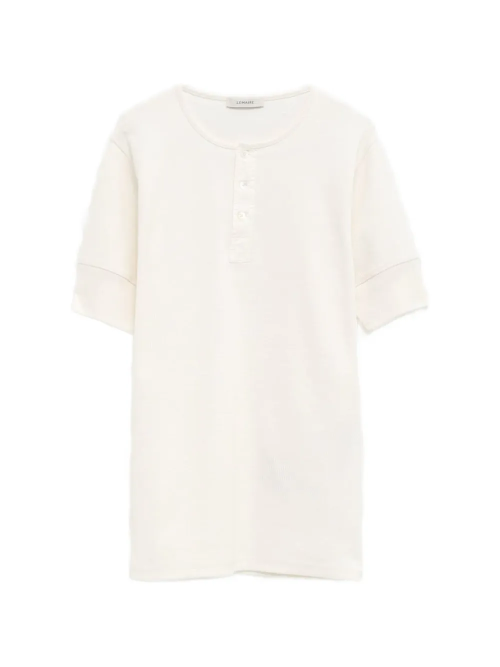 LEMAIRE button ribbed T-shirt - Toni neutri