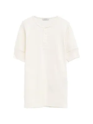 LEMAIRE ヘンリーネック トップ | ホワイト | FARFETCH JP
