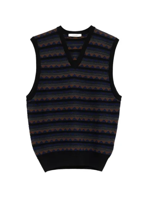 LEMAIRE V-neck pattern vest