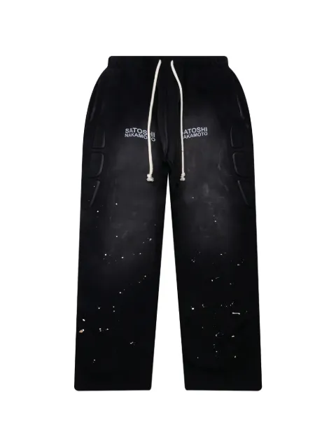 SATOSHI NAKAMOTO padded-detail sweatpants