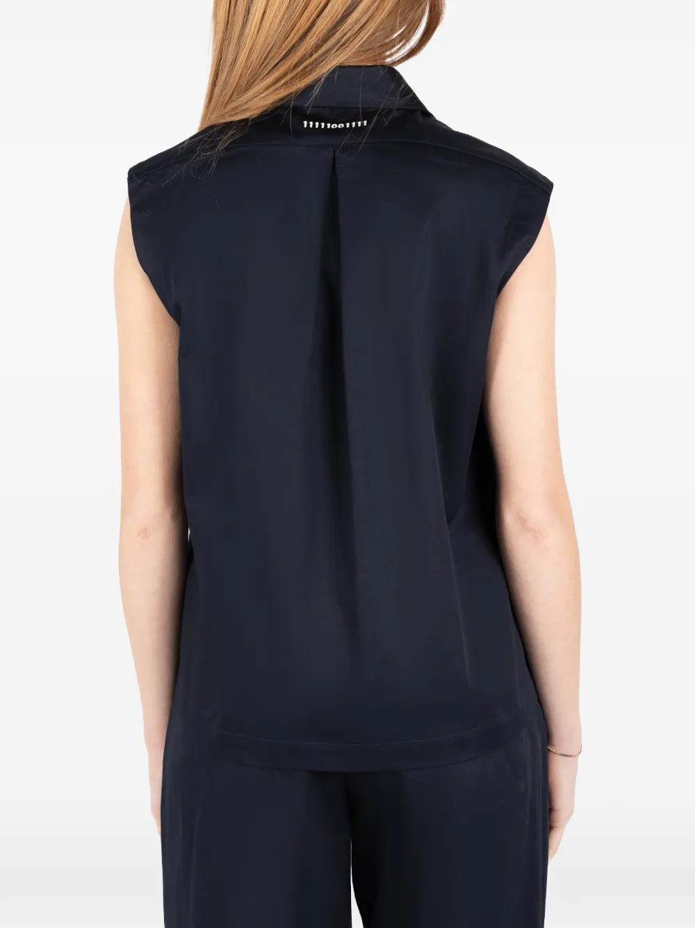 Société Anonyme Mouwloze top Blauw