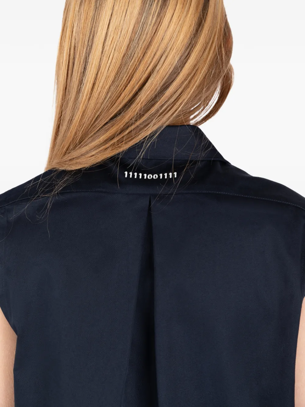 Société Anonyme Mouwloze top Blauw