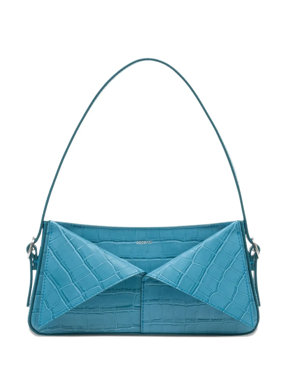 Coperni crocodile-effect belt handbag - Blu