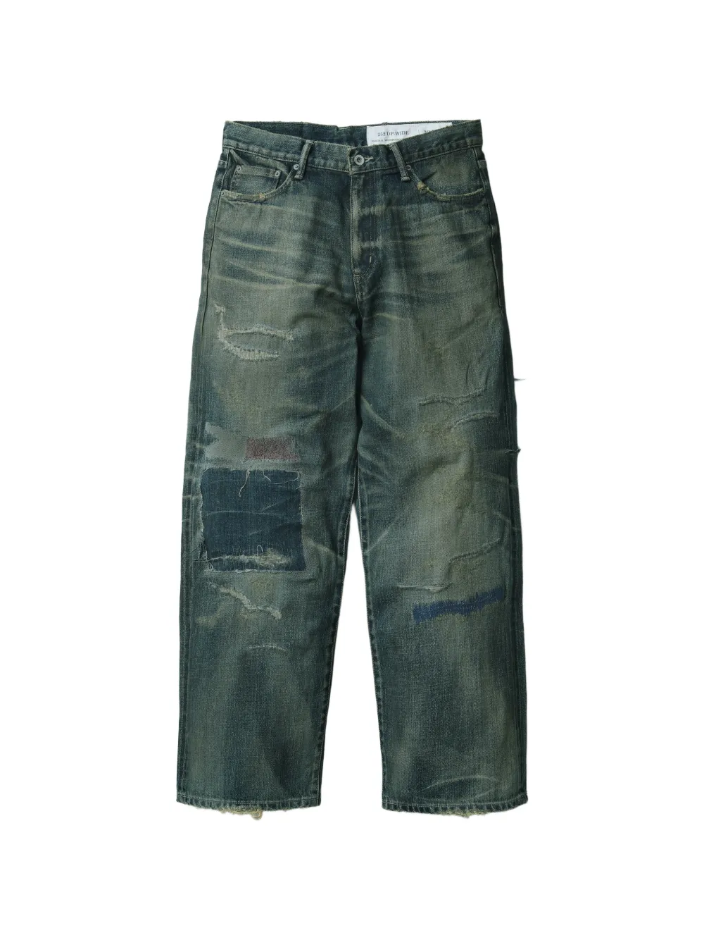 Neighborhood patchwork cotton jeans - Blu