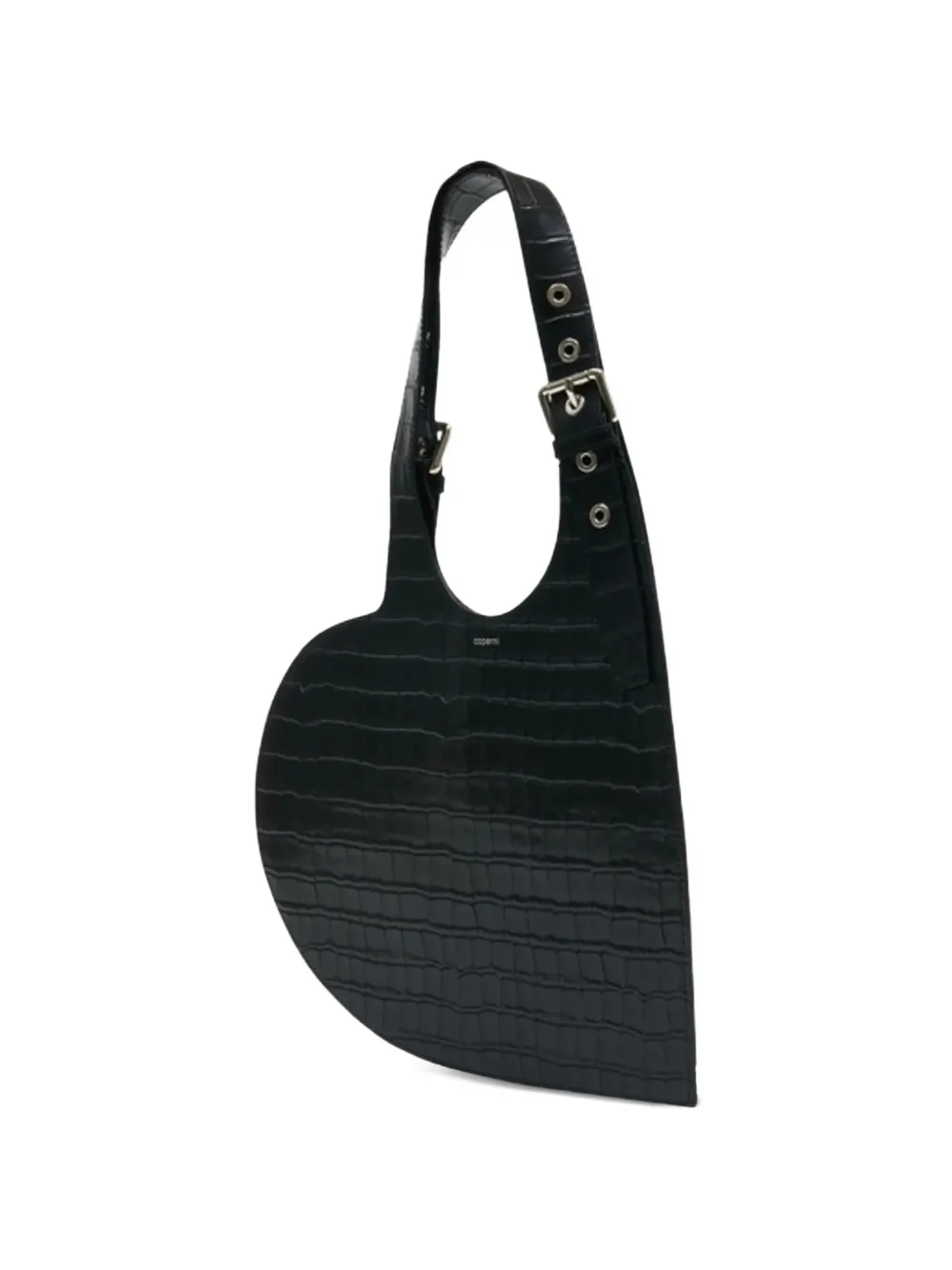 Coperni Croco Heart shopper Zwart